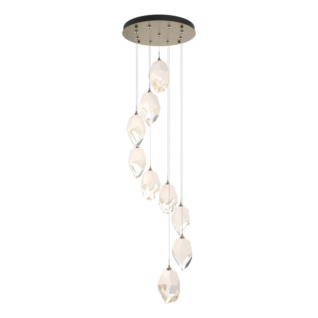 Hubbardton Forge 2023 Soft Gold White Crystal (WP) Standard Chrysalis 9-Light Large Crystal Pendant