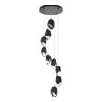 Hubbardton Forge 2023 Ink Black Crystal (BP) Standard Chrysalis 9-Light Large Crystal Pendant
