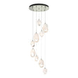 Hubbardton Forge 2023 Sterling White Crystal (WP) Long Chrysalis 9-Light Mixed Crystal Pendant