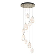 Hubbardton Forge 2023 Soft Gold White Crystal (WP) Standard Chrysalis 9-Light Mixed Crystal Pendant
