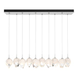 Hubbardton Forge 2023 White White Crystal (WP) Long Chrysalis 10-Light Small Crystal Pendant
