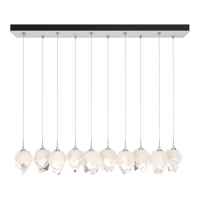 Hubbardton Forge 2023 White White Crystal (WP) Long Chrysalis 10-Light Small Crystal Pendant