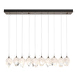 Hubbardton Forge 2023 Bronze White Crystal (WP) Long Chrysalis 10-Light Small Crystal Pendant