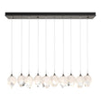 Hubbardton Forge 2023 Dark Smoke White Crystal (WP) Long Chrysalis 10-Light Small Crystal Pendant