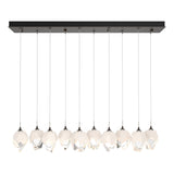 Hubbardton Forge 2023 Oil Rubbed Bronze White Crystal (WP) Long Chrysalis 10-Light Small Crystal Pendant