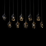 Hubbardton Forge 2023 Sterling Black Crystal (BP) Long Chrysalis 10-Light Small Crystal Pendant