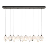 Hubbardton Forge 2023 Dark Smoke White Crystal (WP) Standard Chrysalis 10-Light Small Crystal Pendant