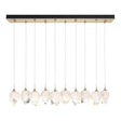 Hubbardton Forge 2023 Modern Brass White Crystal (WP) Standard Chrysalis 10-Light Small Crystal Pendant