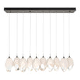 Hubbardton Forge 2023 Dark Smoke White Crystal (WP) Long Chrysalis 10-Light Large Crystal Pendant