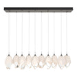 Hubbardton Forge 2023 Natural Iron White Crystal (WP) Long Chrysalis 10-Light Large Crystal Pendant