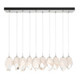 Hubbardton Forge 2023 Vintage Platinum White Crystal (WP) Long Chrysalis 10-Light Large Crystal Pendant