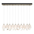 Hubbardton Forge 2023 Soft Gold White Crystal (WP) Long Chrysalis 10-Light Large Crystal Pendant