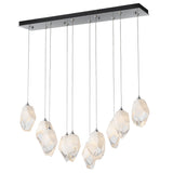Hubbardton Forge 2023 Sterling White Crystal (WP) Long Chrysalis 10-Light Large Crystal Pendant