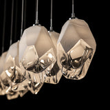 Hubbardton Forge 2023 Sterling White Crystal (WP) Long Chrysalis 10-Light Large Crystal Pendant
