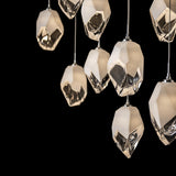 Hubbardton Forge 2023 Sterling White Crystal (WP) Long Chrysalis 10-Light Large Crystal Pendant