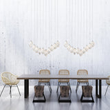 Hubbardton Forge 2023 Sterling White Crystal (WP) Long Chrysalis 10-Light Large Crystal Pendant