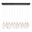 Hubbardton Forge 2023 Ink White Crystal (WP) Long Chrysalis 10-Light Large Crystal Pendant