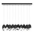 Hubbardton Forge 2023 White Black Crystal (BP) Standard Chrysalis 10-Light Large Crystal Pendant