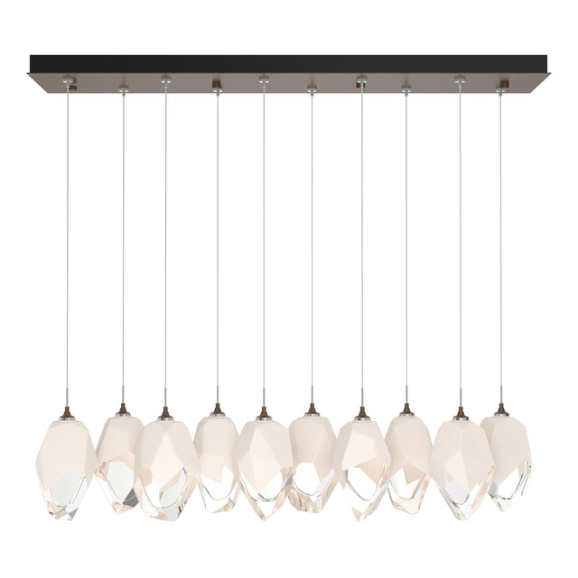 Hubbardton Forge 2023 Bronze White Crystal (WP) Standard Chrysalis 10-Light Large Crystal Pendant