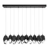 Hubbardton Forge 2023 Oil Rubbed Bronze Black Crystal (BP) Standard Chrysalis 10-Light Large Crystal Pendant
