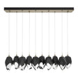 Hubbardton Forge 2023 Soft Gold Black Crystal (BP) Standard Chrysalis 10-Light Large Crystal Pendant