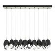 Hubbardton Forge 2023 Sterling Black Crystal (BP) Standard Chrysalis 10-Light Large Crystal Pendant