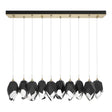 Hubbardton Forge 2023 Modern Brass Black Crystal (BP) Standard Chrysalis 10-Light Large Crystal Pendant