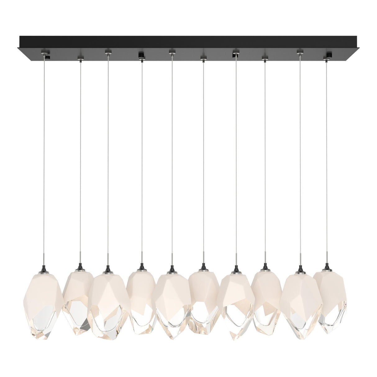 Hubbardton Forge 2023 Ink White Crystal (WP) Standard Chrysalis 10-Light Large Crystal Pendant