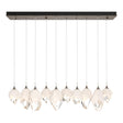 Hubbardton Forge 2023 Bronze White Crystal (WP) Standard Chrysalis 10-Light Mixed Crystal Pendant