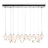 Hubbardton Forge 2023 Vintage Platinum White Crystal (WP) Standard Chrysalis 10-Light Mixed Crystal Pendant