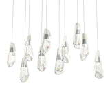 Hubbardton Forge 2022 Black Crystal Long Luma 10-Light Large Crystal Pendant