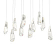 Hubbardton Forge 2022 Soft Gold Crystal Long Luma 10-Light Large Crystal Pendant