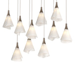 Hubbardton Forge 2022 Bronze Spun Frost (SH) Long Mobius 10-Light Pendant