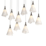 Hubbardton Forge 2022 Dark Smoke Spun Frost (SH) Long Mobius 10-Light Pendant