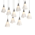 Hubbardton Forge 2022 Oil Rubbed Bronze Spun Frost (SH) Long Mobius 10-Light Pendant