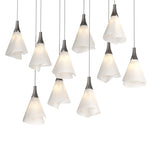 Hubbardton Forge 2022 Oil Rubbed Bronze Spun Frost (SH) Long Mobius 10-Light Pendant