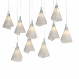 Hubbardton Forge 2022 Vintage Platinum Spun Frost (SH) Long Mobius 10-Light Pendant