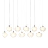 Hubbardton Forge 2022 Bronze Frosted Glass (FD) Long Ume 10-Light Pendant