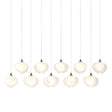 Hubbardton Forge 2022 Dark Smoke Frosted Glass (FD) Long Ume 10-Light Pendant