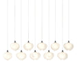 Hubbardton Forge 2022 Black Frosted Glass (FD) Long Ume 10-Light Pendant
