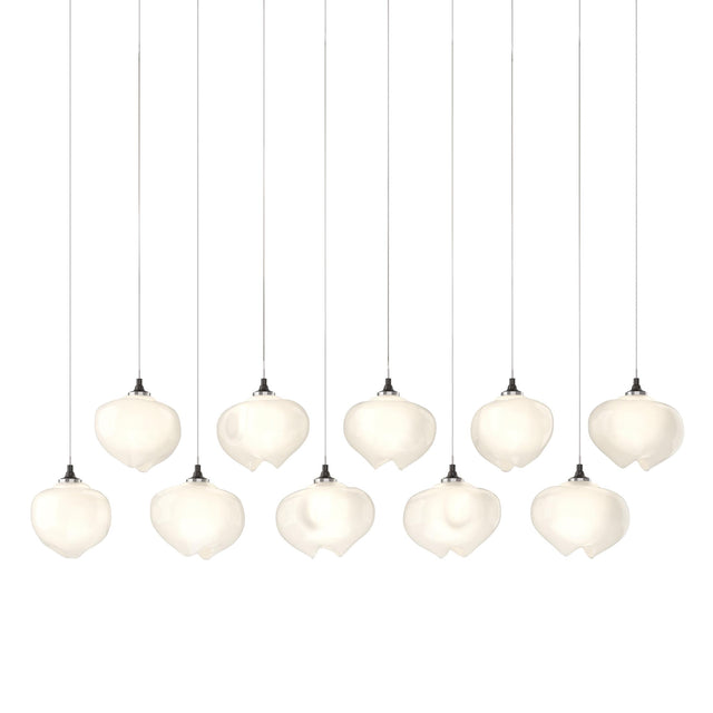 Hubbardton Forge 2022 Oil Rubbed Bronze Frosted Glass (FD) Long Ume 10-Light Pendant