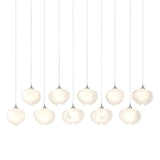 Hubbardton Forge 2022 Vintage Platinum Frosted Glass (FD) Long Ume 10-Light Pendant