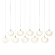 Hubbardton Forge 2022 Sterling Frosted Glass (FD) Long Ume 10-Light Pendant