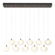 Hubbardton Forge 2022 Bronze Frosted Glass (FD) Standard Ume 10-Light Pendant