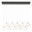 Hubbardton Forge 2022 Dark Smoke Frosted Glass (FD) Standard Ume 10-Light Pendant