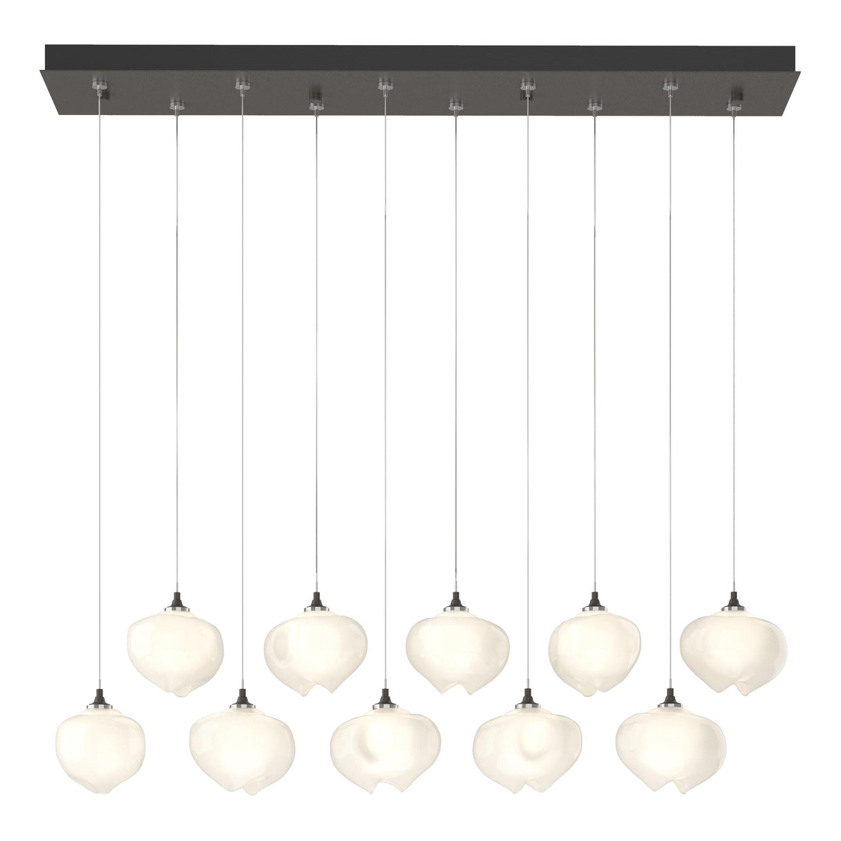 Hubbardton Forge 2022 Dark Smoke Frosted Glass (FD) Standard Ume 10-Light Pendant