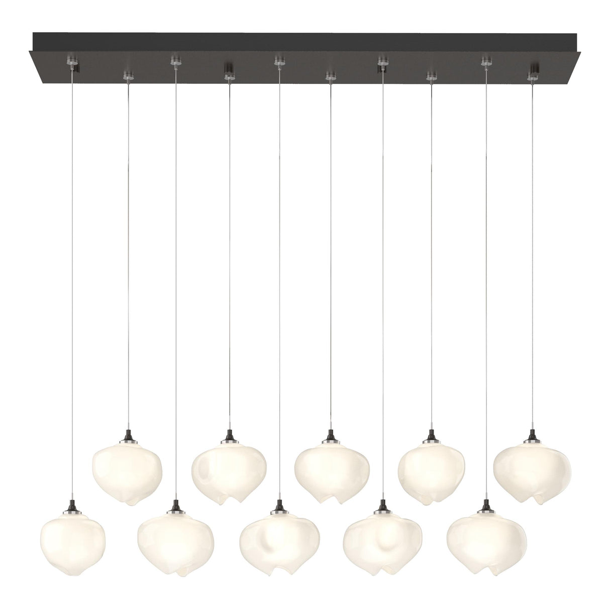 Hubbardton Forge 2022 Oil Rubbed Bronze Frosted Glass (FD) Standard Ume 10-Light Pendant