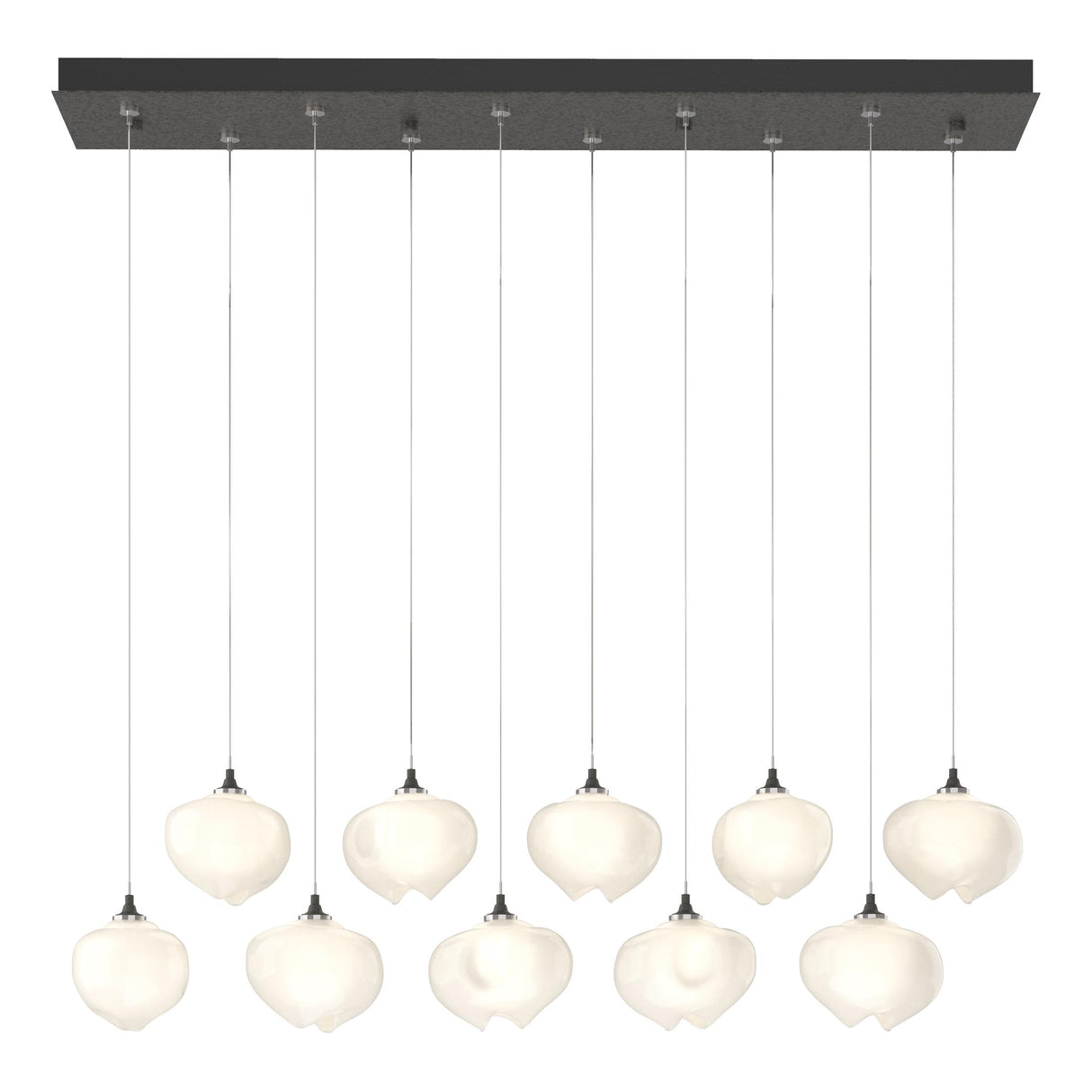 Hubbardton Forge 2022 Natural Iron Frosted Glass (FD) Standard Ume 10-Light Pendant