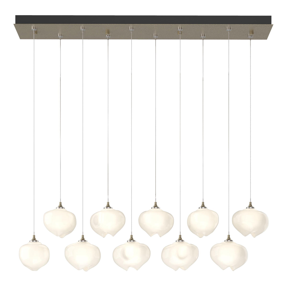 Hubbardton Forge 2022 Soft Gold Frosted Glass (FD) Standard Ume 10-Light Pendant