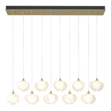 Hubbardton Forge 2022 Modern Brass Frosted Glass (FD) Standard Ume 10-Light Pendant